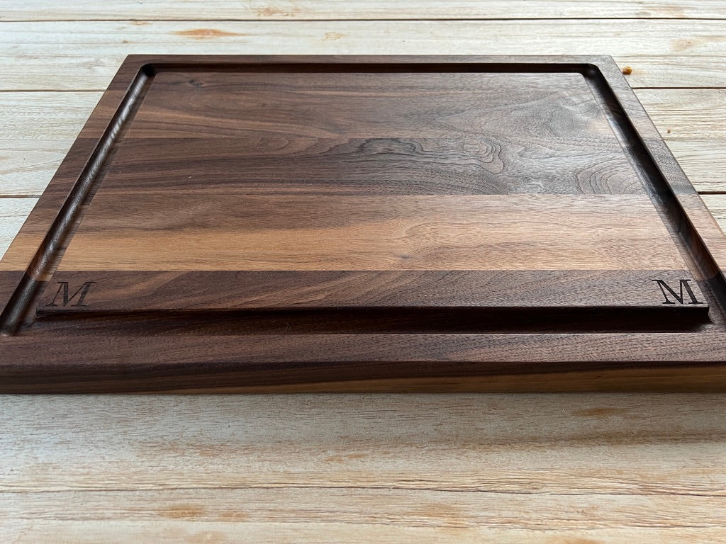 Cutting Board with a DEEP Juice Groove (Walnut & Double Sided)
