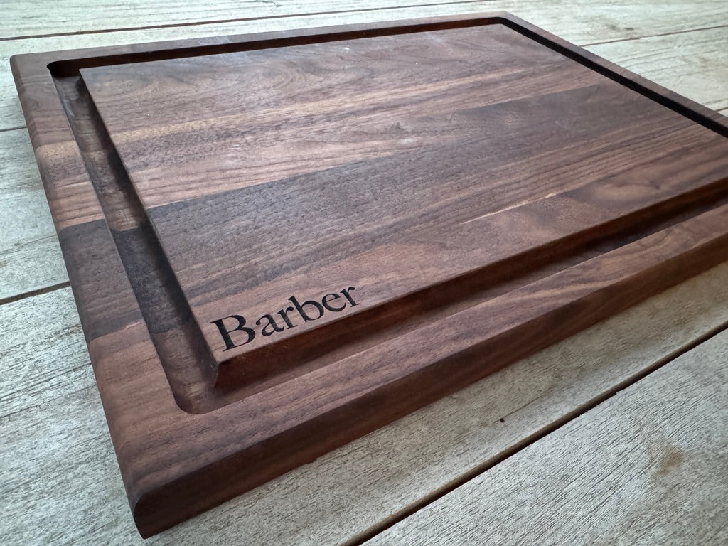Cutting Board with a DEEP Juice Groove (Walnut & Double Sided)